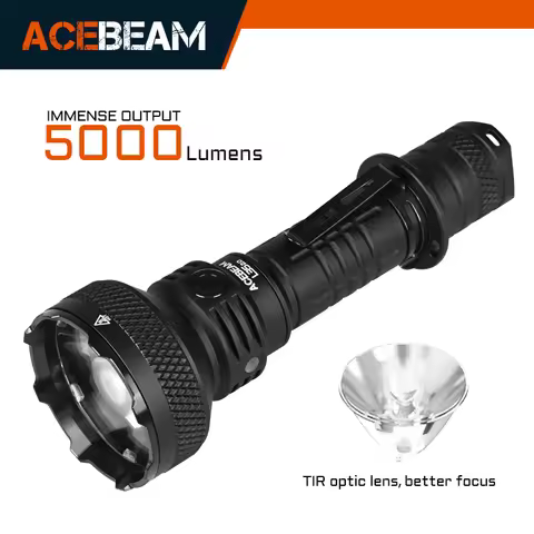 ACEBEAM L35 2.0 Tactical Flashlight 5000LM Super Bright 650M Long Range XHP70.3 HI LED Flashlights w