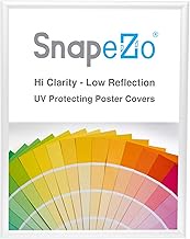 SnapeZo Poster Frame 18x24 Inches, White 1 Inch Aluminum Profile, Front-Loading Snap Frame, Wall Mou