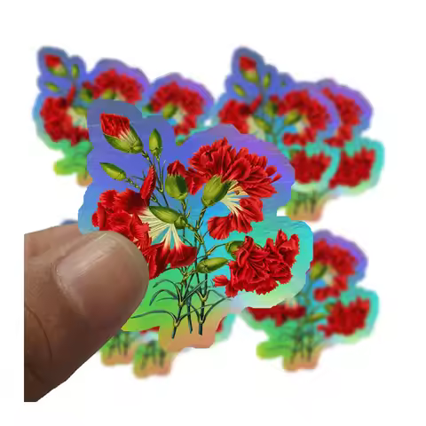 Wholesale Best Selling Custom High Quality Vinyl Holographic Waterproof Die Cut Hologram Sticker Cus