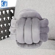 Gazechimp Soft Grey Knot Pillow Ball Throw Knotted Pillow Home Decoration Handmade Couch Decorative 