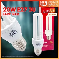 MINLITE E27 3U 20W Bulb Mentol Lampu Rumah Energy Saving Bulb E27 Bulb Lampu Pasar Malam Ceiling Lig