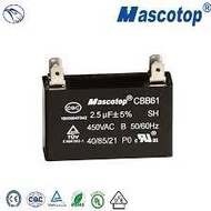 Mascotop Fan Capacitor 1.0uf/1.2uf/1.5uf/1.8uf/2.0uf/2.5uf/3.0uf/3.5uf/4.0uf/5.0uf/6.0uf