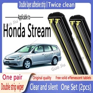 Suitable for Honda Stream Double-Layer Rubber Strip Wiper Stream Double Rubber Strip Wiper Windshield Wiper Set (2 Pieces) Honda Stream Car Wiper Rear Wiper