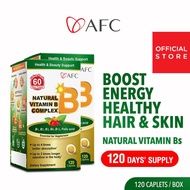 [2 Boxes] AFC Natural Vitamin B Complex For Energy Relief Fatigue Healthy Hair Skin Nails B1 B2 B3 B
