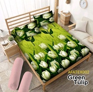 Sprei Murah 180x200 // Sprei Tulip Green 120x200 // Sprei Bunga // Sprei Homemade 180x200