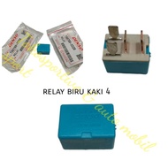 Relay biru kaki 4 Denso 12v Avanza Riley universal relay biru Denso