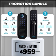 NOVAS Bundle 2B Promo | NV03G Smart Digital Gate Lock and NV11D Smart Digital Door Lock in Black | FREE INSTALLATION