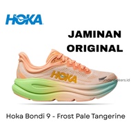 H0KA Bondi 9 Frost Pale Tangerine Running Shoes