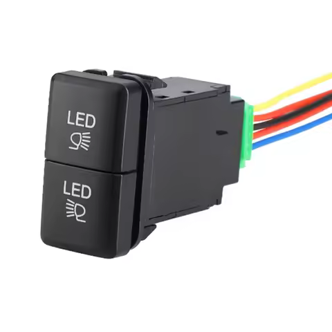 1Pcs Dual Buttons Car Fog Light Switch For Toyota FJ/Land Cruiser Prado 4Runner Tacoma Indicator LED