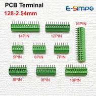 KF128 2.54mm 0.1" Pitch PCB Mini Screw Terminal Block Connector 5P 6P 7P 8P 9P 10P 12P 14P 16Pin 150
