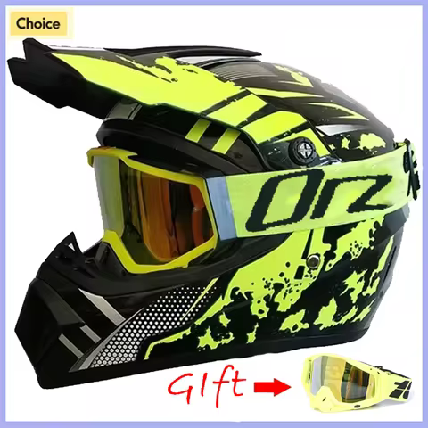 Gift Goggles Motorcycle Helmet Professional Motocross Off Road protective Helm Children Off-road Cas