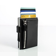 ÖGON｜Cascade Zipper Wallet SNAP RFID 安全防盜環扣真皮拉鍊三摺錢包－12色任選