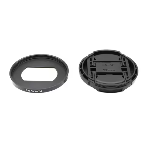 For Sony RX100 VI / RX100 VII 52MM Filter Adapter Ring with Lens Cap 3M Sticker Strap for 52mm UV CP