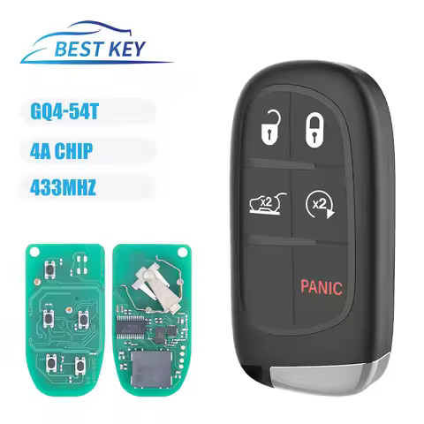 BEST KEY Car Remote Control Key For Chrysler Jeep Cherokee Dodge RAM Durango FCC GQ4-54T 434Mhz 4A P