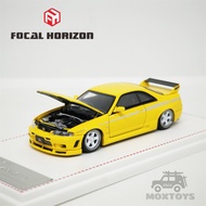 Focal Horizon FH 1:64 Skyline GT-R 4th R33 Nismo 400R yellow limited999 Diecast Model Car