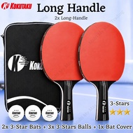 100% Authentic Kokutaku 3-Stars Ping Pong Bat Set Table Tennis Bat Racket Ping Pong Cover Balls