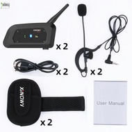 V6 PRO Motorcycle Bluetooth Headset - Type-C IP65 Waterproof Helmet Communication Device