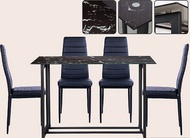 SHOP NBL ชุดโต๊ะอาหาร CORSA 120 Cm // MODEL : DS-G402-D ดีไซน์สวยหรู สไตล์เกาหลี 4 ที่นั่งเบาะหนัง