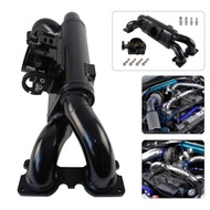 Black/Silver Air Intake Manifold + 70mm Throttle Body Billet Aluminum Kit For Subaru Impreza WRX STi