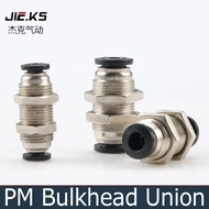 PM Pneumatics Fitting One-Touch Fitting Bulkhead Union Type PM Bulkhead Straight Push to Connect Ada