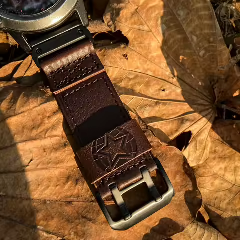 HEMSUT For Garmin Watch Band Cowhide Quickfit 20 22 26mm soft Genuine Leather Wrist Strap Compatible