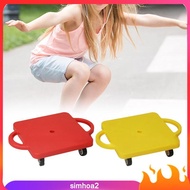 [Simhoa2] Kids Scooter Board with Handles Four Wheel Sitting Scooter Indoor Physical Education Toy f
