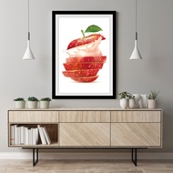 MERAH Apple Fruit Poster Kitchen Room Decoration Mama Abstractsion Red Apple Large Wall Decoration A