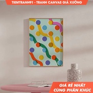 Wall Painting, Colorful Dots Geometric Wall Art, Colorful Big Polkadots Painting Printable Art, come