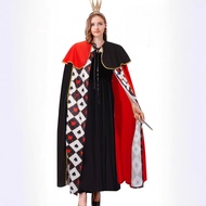 Queen of Hearts Clothes cos Cloak, Halloween Carnival Party Cosplay Costume
