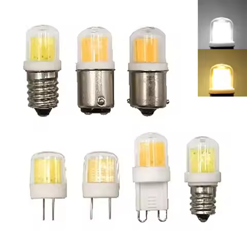 M​ini LED COB Light Bulb 5W G4 G8 G9 E11 E12 E14 BA15D BA15S LED Lamp for Chandelier Warm/Cool White