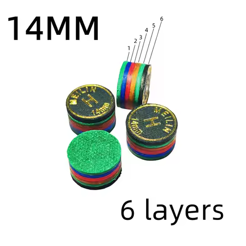4PCS 14mm Billiards Pool Cue Tips 6 Layers H Hardness For Tako Billiard Cue Accessories