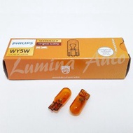 Selling Philips Amber Wy5w Pair Of Twilight Car Lights T10 Motorcycle Yellow Orange Discount