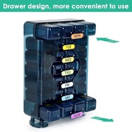 Weekly Pill Organizer 4 Times a Day with Drawer Designed Large Travel Case 7 Medicine Box