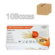 藍仕德 - 【十盒原箱優惠】即棄無粉乳膠手套 醫用級手套 (乳膠色)加細碼