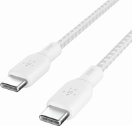 Belkin BOOSTCHARGE CAB014bt2MWH USB-C to USB-C Braided Cable 100W Compatible Rapid Charging PD Compa