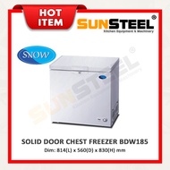 【SUNSTEEL】Snow Solid Door Chest Freezer (Lifting Door) BDW185
