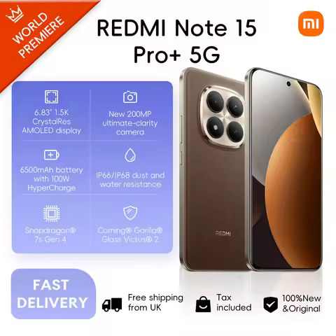 Xiaomi Redmi Note 15 Pro+ 5G 12+512GB Global Version Snapdragon® 7s Gen 4 6.83" 120Hz AMOLED Display