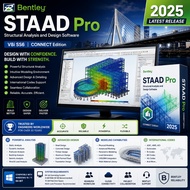 🔥 Bentley STAAD Pro 2025 / V8i SS6 / CONNECT For Windows | Structural Analysis Software