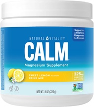 Natural Vitality Calm, Magnesium Supplement, Anti-Stress Drink Mix Powder, Gluten Free, Vegan, & Non