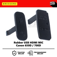 Rubber USB HDMI MIC Canon 650D 700D