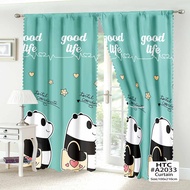 COD high-quality curtain 1 new panda curtain or concierge decoration cotton Kurtina 100cm X 210cm ku