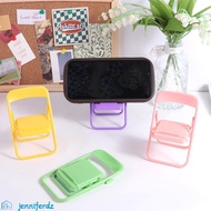 JENNIFERDZ Mobile Phone Holder, Plastic ABS Mini Chair Phone Stand, Cute Mini Chair Foldable Decorat