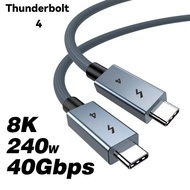 Thunderbolt 4 40Gbps USB4 Cable USB Type C to C 240W Fast Charging Cable Thunderbolt3 for EGPU SSD i