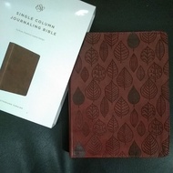 ESV Single Column Journaling Bible, Chestnut Leaves Design