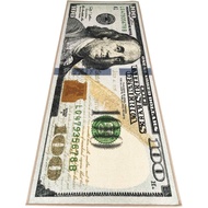 HUAHOO Money Rugs 100 Dollar Bill Runner Cool Area Rug for Living Room Kitchen Rug Laundry Runner Ru