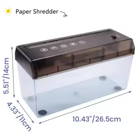 Mini Electric Paper Shredder A4 Portable Paper Cutter USB/Battery Powered Paper Invoice File Smasher