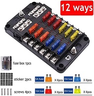 12 Way Fuse Block 12V Waterproof Blade Fuse Box With LED Indicator