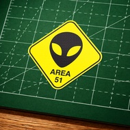 Vinyl sign Sticker area 51 cute characters