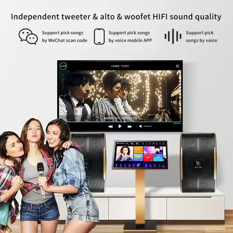 KTV Karaoke System Professional 21.5" Touch Screen InAndOn Home Machine Karaoke Player Set Juke Box 