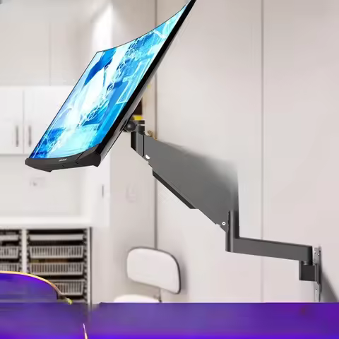 34/40/43/49 inch monitor wall mount bracket, robotic arm, cantilever lifting and rotating, e-sports 